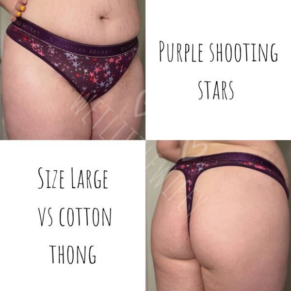 Purple shooting star thong