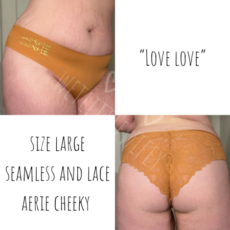“Love Love”Aerie Seamless Lace-back Cheeky
