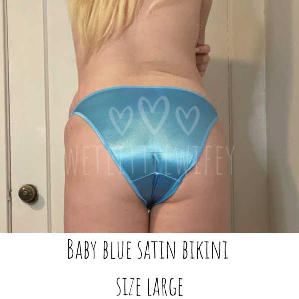 Baby Blue Satin Bikini