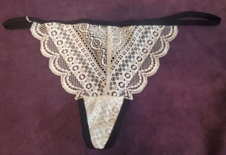 White Lacy G-String