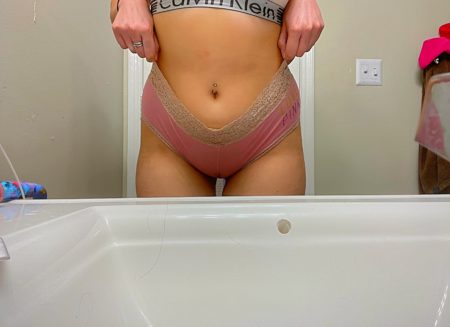 Dirty Worn pink lace panty- worn by me for 48 hours.