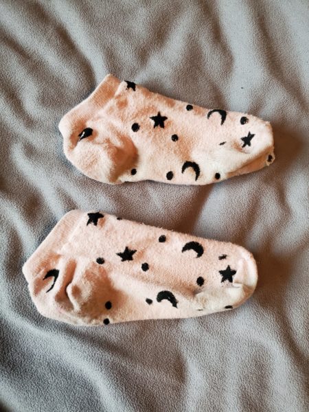 Pink Celestial Print Ankle Socks