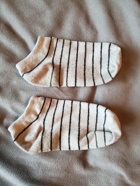 White Striped Ankle Socks