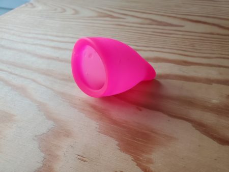 Bright Pink Silicone Menstrual Cup