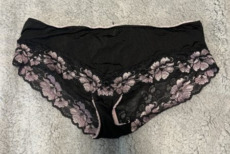 Black with Purple flower Lace