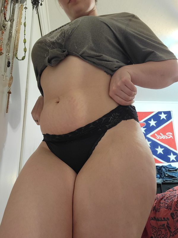 BLACK LACE THONG!!!! 3 DAYS WORN!!! FULL OF DISCHARGE AND CUM!!
