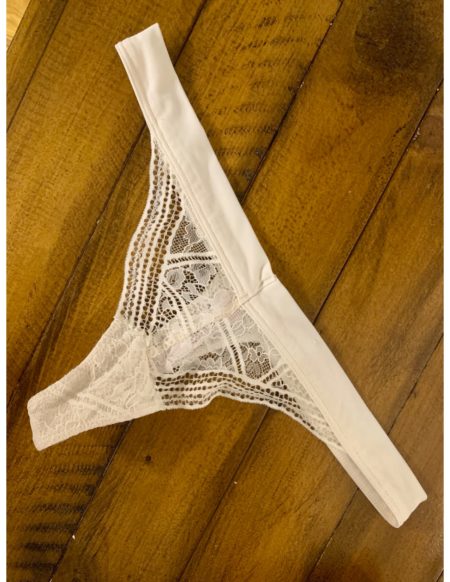 White Lace Thong Panties