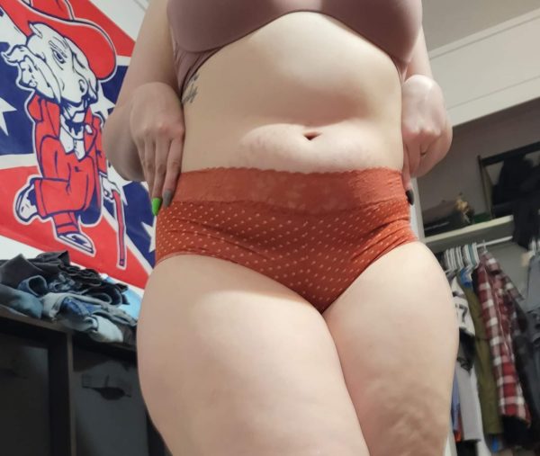 POCK-O-DOT PANTY !!!! 3 DAYS WORN!!! FULL OF DISCHARGE AND CUM!!