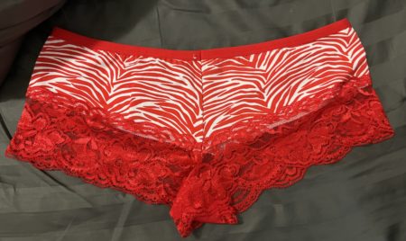 Red zebra print panties