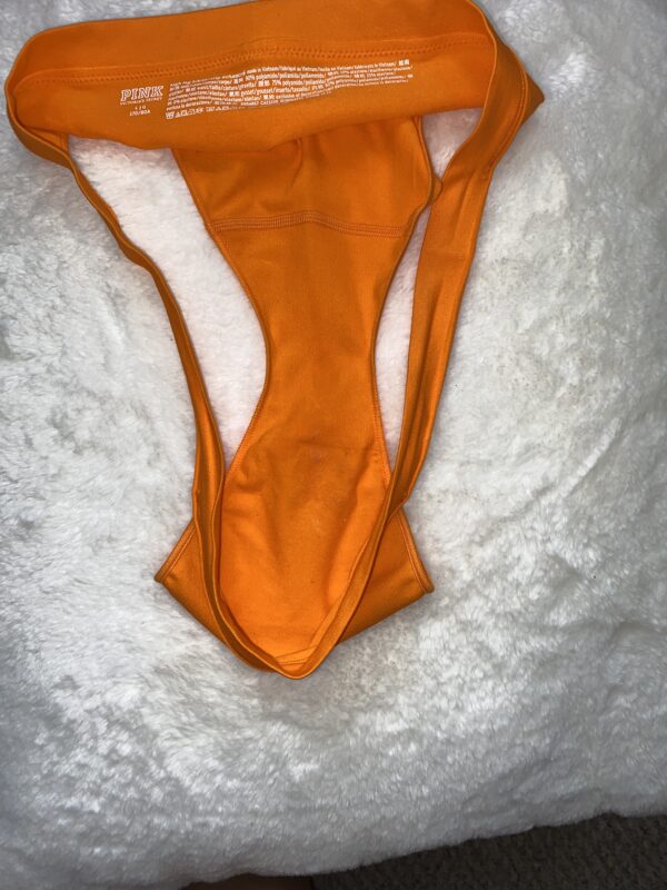 *SOLD* 2 Day Worn Neon Orange VS Bikini Panty